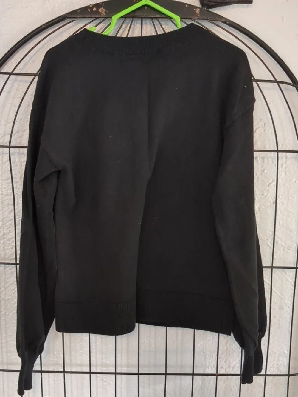 GAP Kids Black Crewneck Sweater with Silver Bow. Size M (8/9)
